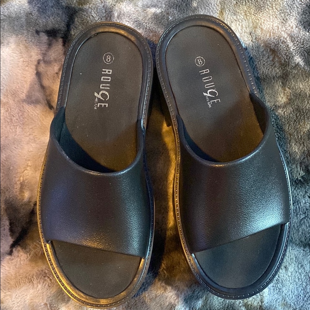 Black Slide Sandals